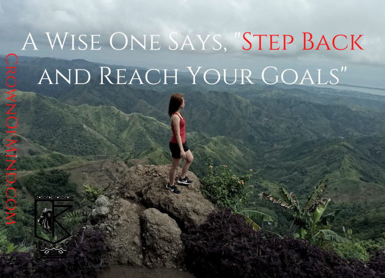 A Wise One Says, “Step Back and Reach Your Goals”